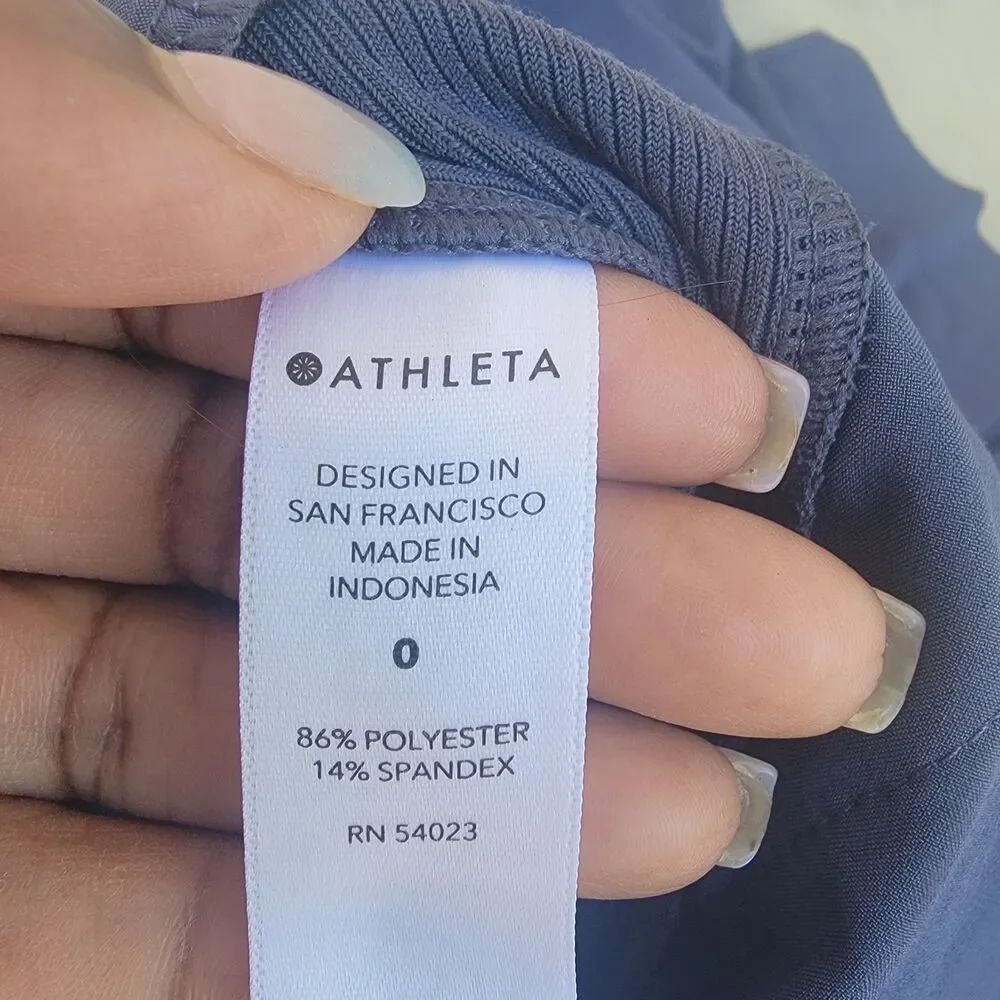 Athleta Brooklyn Textured Ankle Pant  sz 0 Gray Animal Print Gorpcore Athleisure